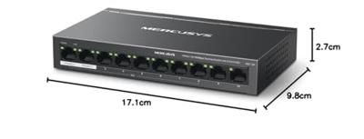 Mercusys MS110P netwerk-switch Managed Fast Ethernet (10/100) Power over Ethernet (PoE) Zwart