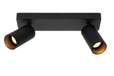Lucide CLUBS - Plafondspot - 2xGU10 - Zwart Lucide CLUBS - Plafondspot - 2xGU10 - Zwart