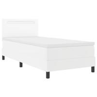 Bedframe met matras met matras Wit 90 x 200 cm Kunstleer - thumbnail