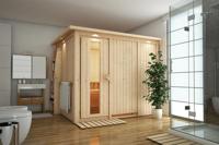 Karibu | Gobin Sauna met Dakkraag | Energiesparende Deur | Kachel 9 kW Geïntegreerde Bediening - thumbnail