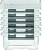 Sunware Q-line box 1 liter transp/metaal - thumbnail