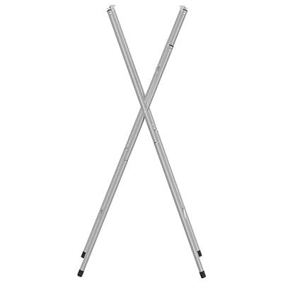 VidaXL Bartafelpoten inklapbaar 45x53x108 cm staal zilverkleurig VidaXL Bartafelpoten inklapbaar 45x53x108 cm staal zilverkleurig