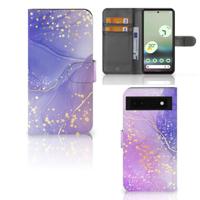 Hoesje voor Google Pixel 6A Watercolor Paars - thumbnail