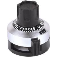 Mentor 6623.1000 6623.1000 Draaiknop Met schaalverdeling Mat (Ø x h) 23.5 mm x 25 mm 1 stuk(s) Piece - thumbnail