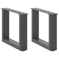 Salontafelpoten 2 st U-vormig 30x(30-31) cm staal antraciet - thumbnail