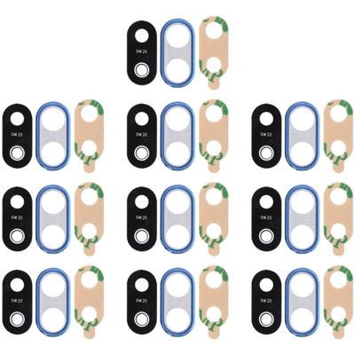 10 STKS terug camera bezel met lens cover & lijm voor Huawei P20 Lite (blauw)