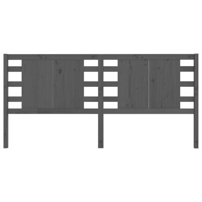 Hoofdbord 166x4x100 cm massief grenenhout grijs