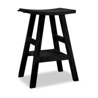 Badmeubel Cipi Zen Consolle Natuurlijk Hout 60x80x40 cm Zwart Cipi - thumbnail