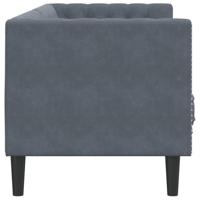 Driezitsbank Chesterfield-stijl en bolsters fluweel donkergrijs - thumbnail