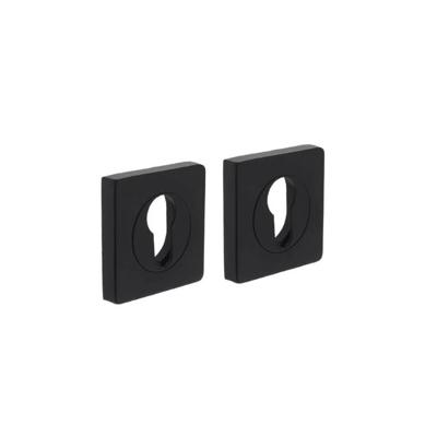 Intersteel cilinderrozetten vierkant 55x55x10mm - mat zwart
