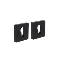 Intersteel cilinderrozetten vierkant 55x55x10mm - mat zwart - thumbnail