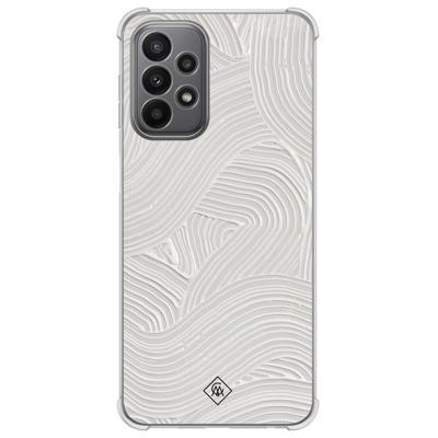 Samsung Galaxy A23 shockproof hoesje - Abstract beige waves