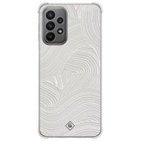Samsung Galaxy A23 shockproof hoesje - Abstract beige waves - thumbnail