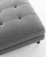 Voetenbank Debra grijs 80 x 80 cm - thumbnail