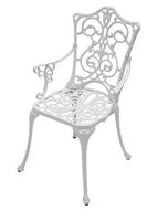 Bistrostoel Antiek met armleuningen - wit - thumbnail