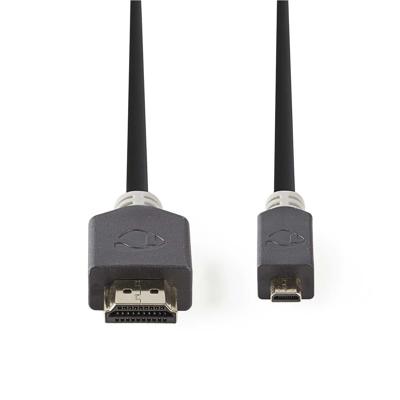 Nedis CVBW34700AT20 High Speed Hdmi-kabel Met Ethernet Hdmi-connector - Hdmi-micro-connector 2,0 M Antraciet
