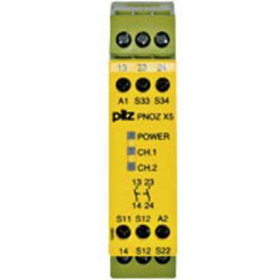 PILZ PNOZ X5 24VACDC 2n/o Veiligheidsschakelapparaat 2x NO (b x h x d) 22.5 x 87 x 121 mm 1 stuk(s) PILZ PNOZ X5 24VACDC 2n/o Veiligheidsschakelapparaat 2x NO (b x h x d) 22.5 x 87 x 121 mm 1 stuk(s)