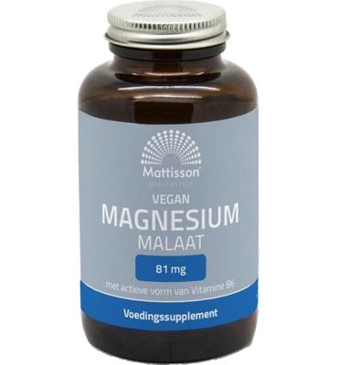 Mattisson Magnesium malaat met actieve vorm vit. b6 90 Vegetarische capsules