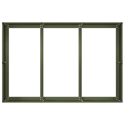 Plantenbak 120x80x40 cm staal olijfgroen