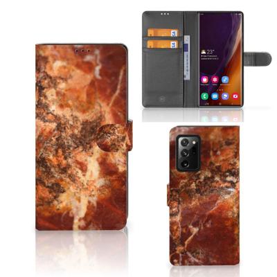 Samsung Galaxy Note20 Ultra | Bookcase | Marmer Bruin