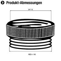 Cornat Messing/Ch Verloopstuk Mv M22X3/4 - TEC386307 - thumbnail