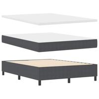 Boxspring bed Donkergrijs en Wit 203 x 140 x 60 cm - thumbnail
