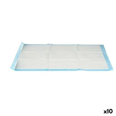 Zindelijkheidstraining-pads voor honden Mascow Blauw Wit Papier Polyethyleen 60 x 90 cm 18,5 x 8,5 x 35 cm (10 Stuks)
