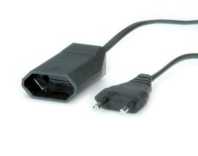 Bachmann 233.186 Stroom Verlengkabel 2.5 A Zwart 5.00 m H03VVH2-F 2X 0,75 mm²