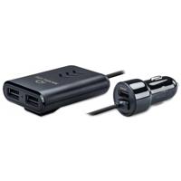Mobilize Car Charger 3x USB Front and Back Seat 42W Black - thumbnail