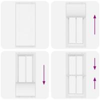 Pliss rolgordijn 85x200 cm stofbreedte 84,4 cm polyester wit - thumbnail