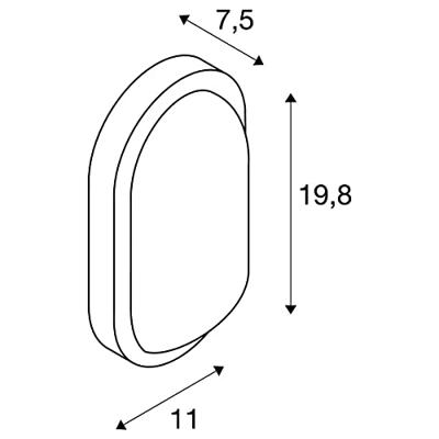 SLV Ovale buitenlampTerang 2 - 229935