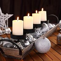 Kerstboom decoraties - Set van 66 - zilver - thumbnail