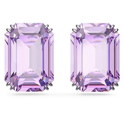 Swarovski 5638493 Oorknoppen Millenia Octagon zilverkleurig-paars
