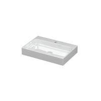 INK Unit Wastafel Porselein met 1 Kraangat incl. Porseleinen Click Plug - 600x400x100 mm - Glans Wit - thumbnail