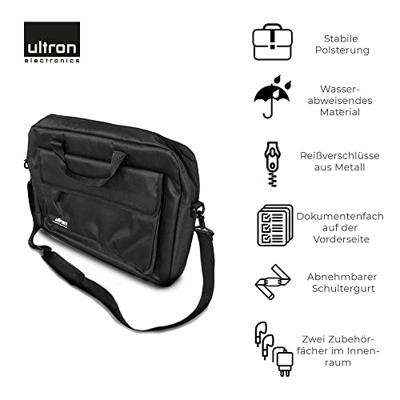 Ultron 371957 notebooktas 39,6 cm (15.6 ) Aktetas Zwart - thumbnail