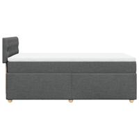 Boxspring met matras stof donkergrijs 90x190 cm - thumbnail