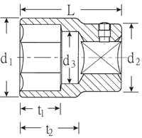 Stahlwille 60 75 06010075 Zeskant Dopsleutelinzetstuk 75 mm 1 (25 mm) - thumbnail