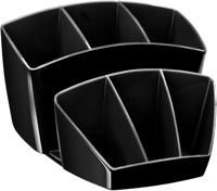 Mineral by Cep pennenbakje met 8 vakjes, zwart - thumbnail