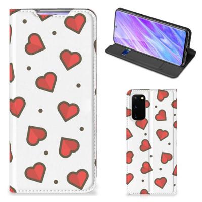 Samsung Galaxy S20 | Hoesje met Magneet | Hearts Samsung Galaxy S20 | Hoesje met Magneet | Hearts