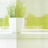 Gordijnen voile met doorvoertules 2 st 140x245 cm appelgroen - thumbnail