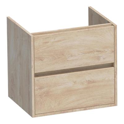 Brauer Adore - Onderkast - 60 cm - met 2 Softclose Lades Greeploos en 1 Sifon Uitsparing - Forest Wheat