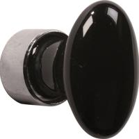 Meubelkn.pors.Ovaal 33mm MGN/zwart - thumbnail