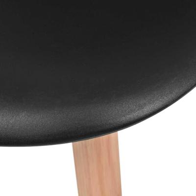 Eetkamerstoelen 6 st kunststof zwart