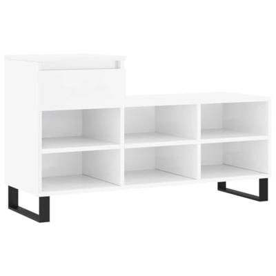 VidaXL Schoenenkast 102x36x60 cm bewerkt hout hoogglans wit