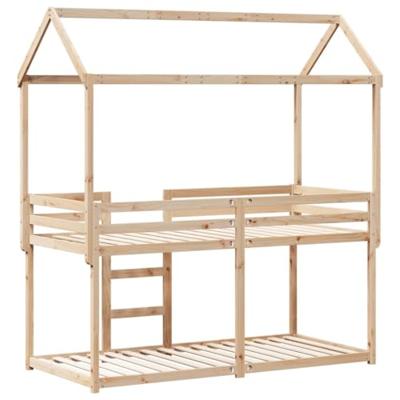 Stapelbedframe zonder matras massief grenenhout 90x200 cm Stapelbedframe zonder matras massief grenenhout 90x200 cm