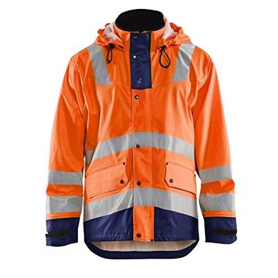 Blåkläder Regenjas High-Vis LEVEL 2 43022003 | High-Vis Oranje/Marineblauw | Maat M - 7330509570609