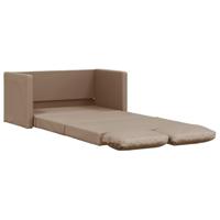 Slaapbank vloermodel 2-in-1 112x174x55 cm kunstleer cappuccino - thumbnail