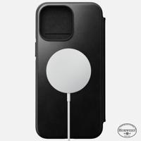 Nomad Modern Horween lederen folio iPhone 14 Pro Max - Black - thumbnail