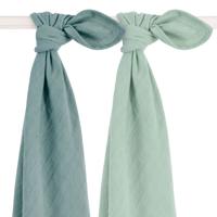 Jollein bamboe multidoek large - set van 2 115x115 cm groen - thumbnail