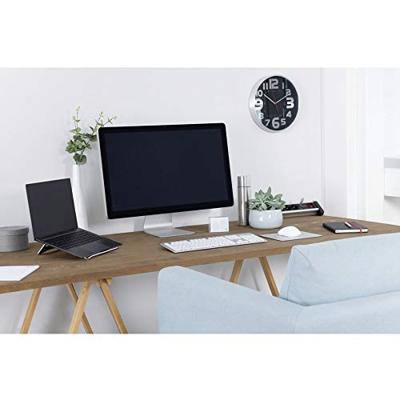 Hama wandklok emotion ø 30 cm geluidsarm zilver/zwart Hama wandklok emotion ø 30 cm geluidsarm zilver/zwart